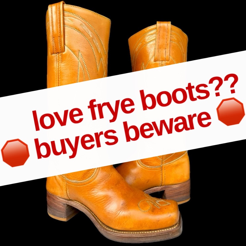 🛑 Buying Frye Vintage Boots? Read this! Cowboy Cowgirl Western Biker Moto Boots